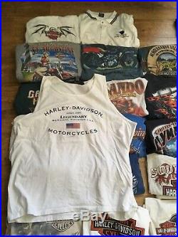 Hd Harley-davidson Lot Of (25) Collectible Shirts All Adult Size XXL (2xl)