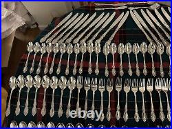 Huge 128 Piece-Oneida WORDSWORTH Stainless Vietnam Glossy/Mint Set