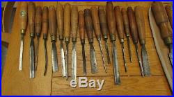 Huge Job Lot of 90 Vintage Wood Carving and Woodwork Chisels/Gouges All UK Made