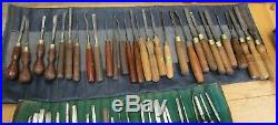 Huge Job Lot of 90 Vintage Wood Carving and Woodwork Chisels/Gouges All UK Made