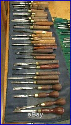 Huge Job Lot of 90 Vintage Wood Carving and Woodwork Chisels/Gouges All UK Made