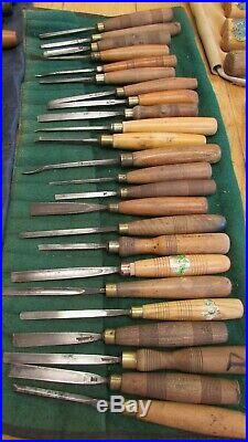 Huge Job Lot of 90 Vintage Wood Carving and Woodwork Chisels/Gouges All UK Made