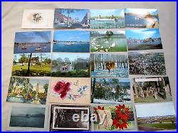 Huge Lot 1000 POSTCARDS Mostly US Divided Back Linen Red Letter Chrome UDB