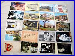 Huge Lot 1000 POSTCARDS Mostly US Divided Back Linen Red Letter Chrome UDB