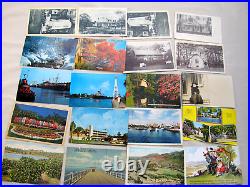 Huge Lot 1000 POSTCARDS Mostly US Divided Back Linen Red Letter Chrome UDB