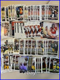 Huge Lot 1,500 NFL Cards Collection ALL BASE STARS Topps Manning Rodgers Brady +