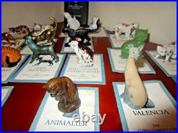 Huge Lot 25 Franklin Mint Cat Curio Cabinet Collection Figurines + Booklets