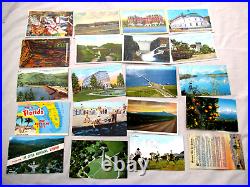 Huge Lot 950 POSTCARDS Mostly US Divided Back Linen Red Letter Chrome UDB
