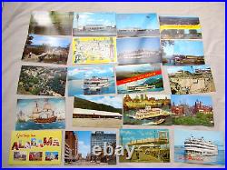 Huge Lot 950 POSTCARDS Mostly US Divided Back Linen Red Letter Chrome UDB