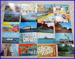 Huge Lot 950 POSTCARDS Mostly US Divided Back Linen Red Letter Chrome UDB