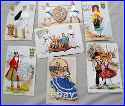 Huge Lot 950 POSTCARDS Mostly US Divided Back Linen Red Letter Chrome UDB
