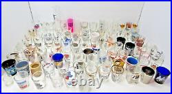 Huge Lot Of 111 Vintage Collectible Souvenir Shot Glasses instant Collection Huge Lot Of 111 Vintage Collectible Souvenir Shot Glasses instant Collection