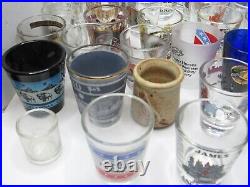 Huge Lot Of 111 Vintage Collectible Souvenir Shot Glasses instant Collection