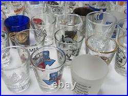 Huge Lot Of 111 Vintage Collectible Souvenir Shot Glasses instant Collection
