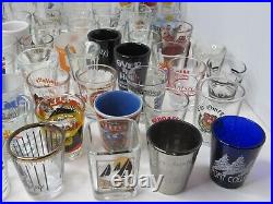 Huge Lot Of 111 Vintage Collectible Souvenir Shot Glasses instant Collection