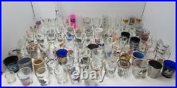 Huge Lot Of 111 Vintage Collectible Souvenir Shot Glasses instant Collection