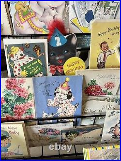 Huge Lot Of 50's, 60's & Few 70's Vtg Greeting Cards New Used All Occasions 400+