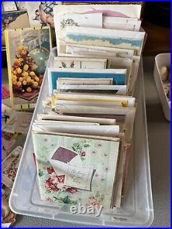 Huge Lot Of 50's, 60's & Few 70's Vtg Greeting Cards New Used All Occasions 400+