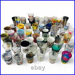 Huge Lot Of 70 Collectible Souvenir Graphic Shot Glasses instant Collection