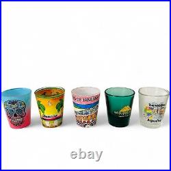 Huge Lot Of 70 Collectible Souvenir Graphic Shot Glasses instant Collection