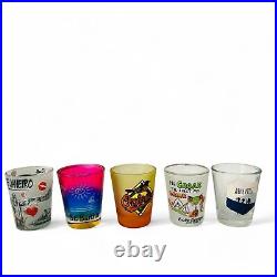 Huge Lot Of 70 Collectible Souvenir Graphic Shot Glasses instant Collection