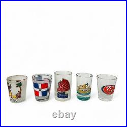 Huge Lot Of 70 Collectible Souvenir Graphic Shot Glasses instant Collection