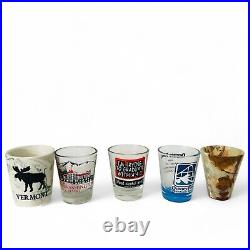 Huge Lot Of 70 Collectible Souvenir Graphic Shot Glasses instant Collection