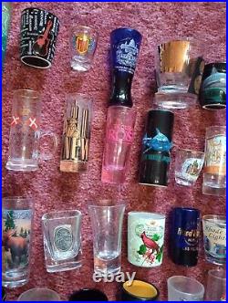Huge Lot Of 95 Vintage Collectible Souvenir Shot Glasses instant Collection