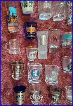 Huge Lot Of 95 Vintage Collectible Souvenir Shot Glasses instant Collection