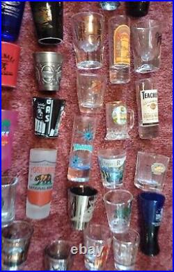 Huge Lot Of 95 Vintage Collectible Souvenir Shot Glasses instant Collection
