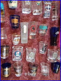 Huge Lot Of 95 Vintage Collectible Souvenir Shot Glasses instant Collection