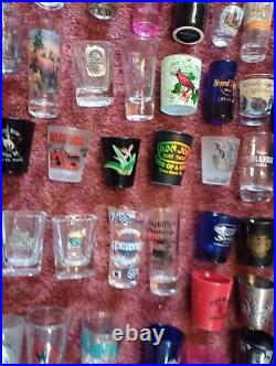 Huge Lot Of 95 Vintage Collectible Souvenir Shot Glasses instant Collection