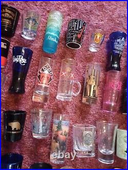 Huge Lot Of 95 Vintage Collectible Souvenir Shot Glasses instant Collection