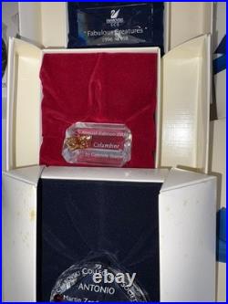 Huge Lot Swarovski Crystal SCS Figurines Miscellaneous Stand Plaques Annuals Box