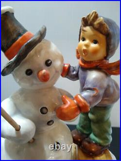 Hummel Making New Friends 2002 Snowman & Boy 6 3/4 Tmk7 1st Issue Mint Coa Box