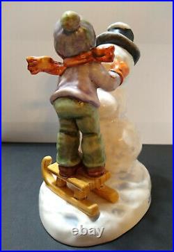 Hummel Making New Friends 2002 Snowman & Boy 6 3/4 Tmk7 1st Issue Mint Coa Box