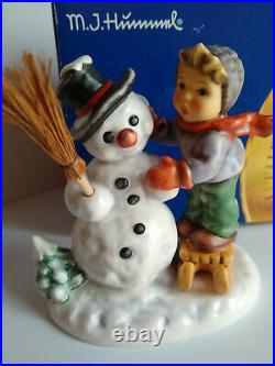 Hummel Making New Friends 4 Smallest 2002/0 1st Issue Snowman Boy Tmk8 Mint Box