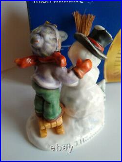 Hummel Making New Friends 4 Smallest 2002/0 1st Issue Snowman Boy Tmk8 Mint Box