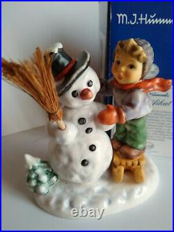 Hummel Making New Friends 4 Smallest 2002/0 1st Issue Snowman Boy Tmk8 Mint Box