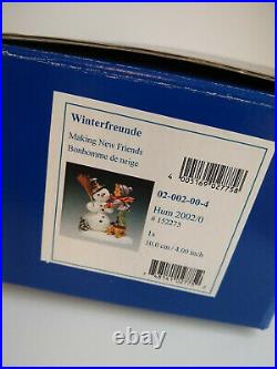Hummel Making New Friends 4 Smallest 2002/0 1st Issue Snowman Boy Tmk8 Mint Box