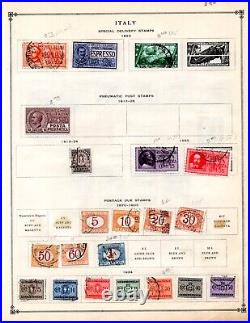 ITALY 1863-1930s COLLECTION OF 250+ STAMPS ALMOST ALL USED, FEW MINT