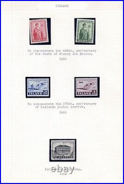 Iceland 1950-1977 Neatly Described Collection Of 175+ Stamps All Mint Nh