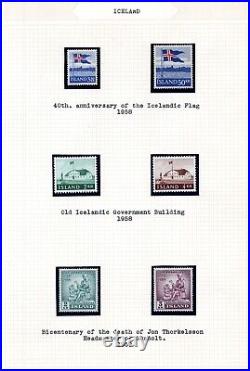 Iceland 1950-1977 Neatly Described Collection Of 175+ Stamps All Mint Nh