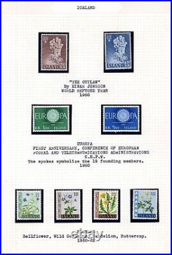 Iceland 1950-1977 Neatly Described Collection Of 175+ Stamps All Mint Nh