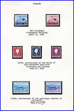 Iceland 1950-1977 Neatly Described Collection Of 175+ Stamps All Mint Nh