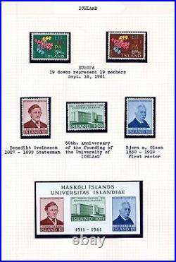 Iceland 1950-1977 Neatly Described Collection Of 175+ Stamps All Mint Nh