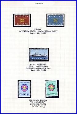 Iceland 1950-1977 Neatly Described Collection Of 175+ Stamps All Mint Nh