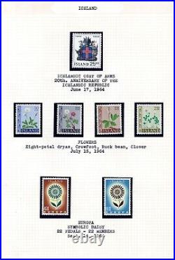 Iceland 1950-1977 Neatly Described Collection Of 175+ Stamps All Mint Nh