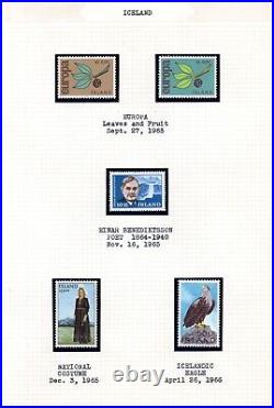 Iceland 1950-1977 Neatly Described Collection Of 175+ Stamps All Mint Nh