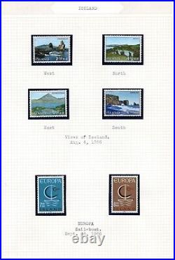 Iceland 1950-1977 Neatly Described Collection Of 175+ Stamps All Mint Nh